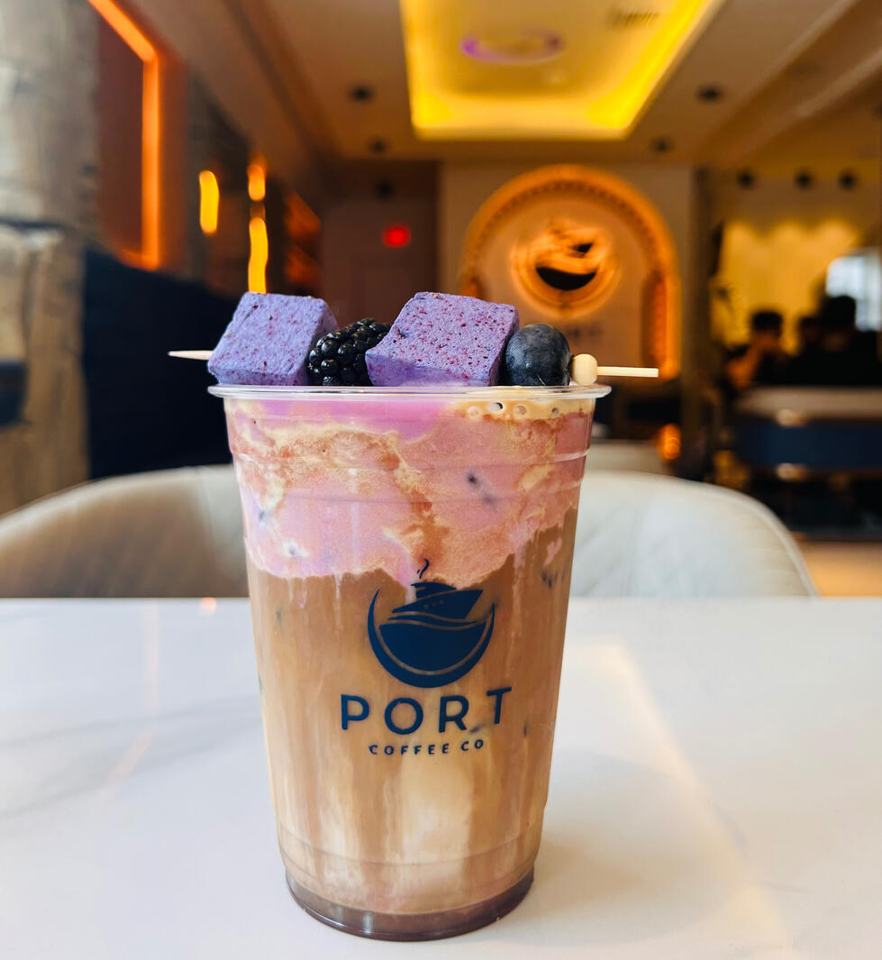 Taro Latte, Dressed Up Taro Latte, Dressed Up